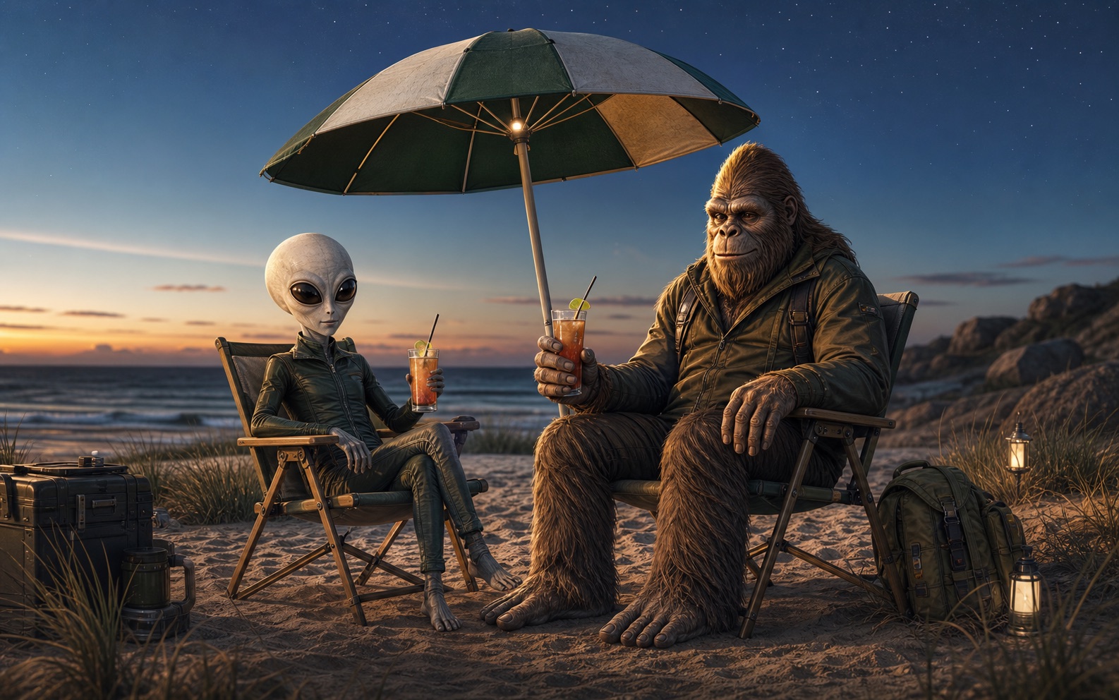 Beach hangout with the crew